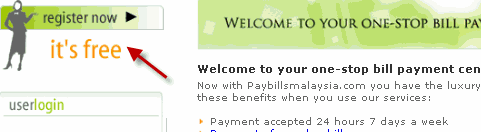 screen capture on Paybills malaysia
